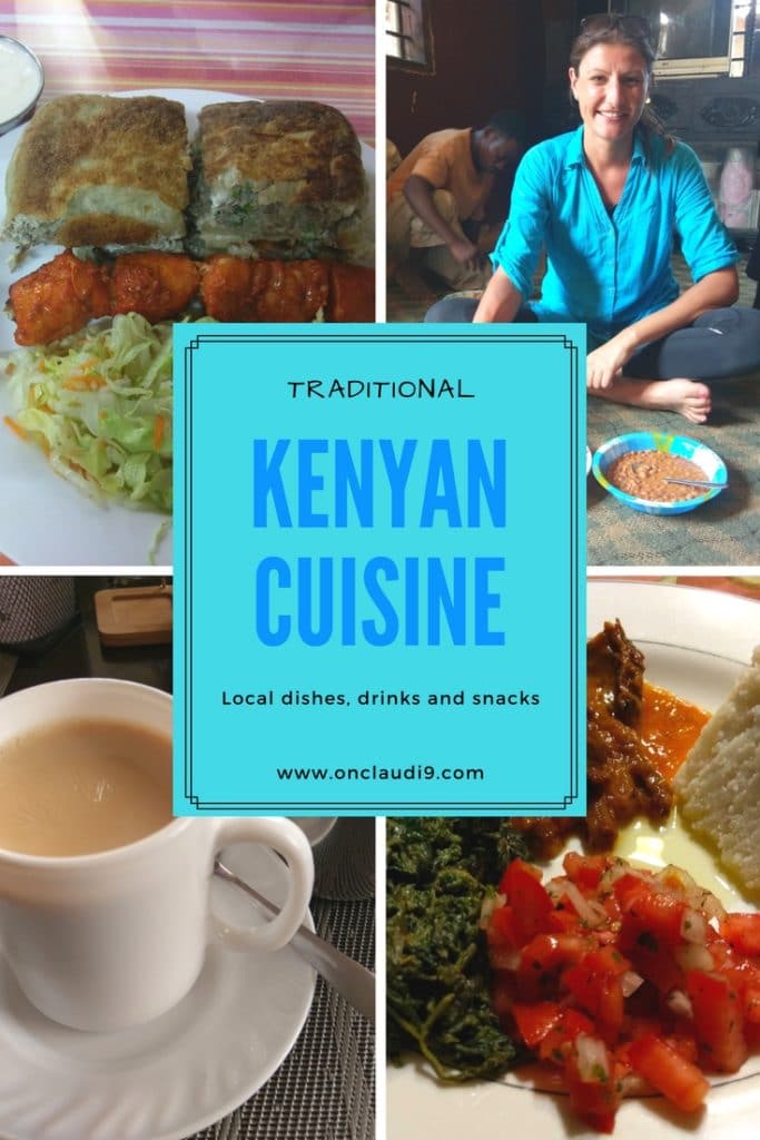 These are different dishes, snacks and drinks of the Kenyan cuisine. 